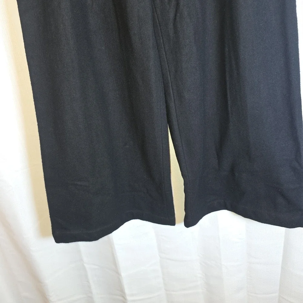 Frances Valentine Pants Women‎ 16 Black Bossy Wide Leg 100% Wool NEW